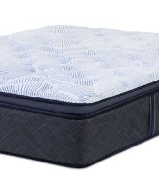 Serta - Perfect Sleeper Blue Lagoon Night 14" Plush Pillow Top Mattress Set-Twin XL