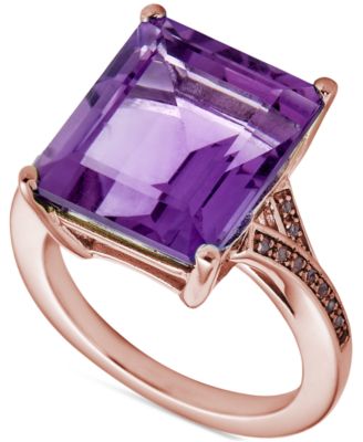 Macy's - Amethyst (8 ct. t.w.) & White Topaz (1/10 ct. t.w.) in Rose Gold-Plated Sterling Silver (Also in Blue Topaz)