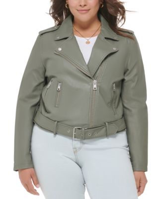 Levi's - Faux-Leather Belted Moto Jacket