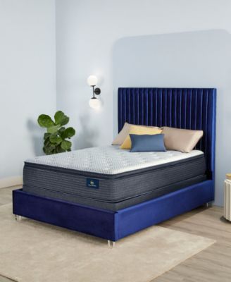 Serta - Serene Sky 12" Plush Pillow Top Mattress Set- Twin XL