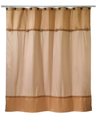 Avanti - Braided Medallion Colorblocked Shower Curtain