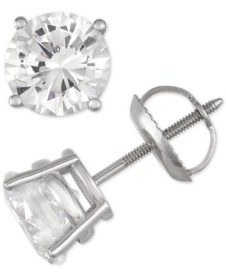 Macy's - Diamond Stud Earrings in 14k White Gold