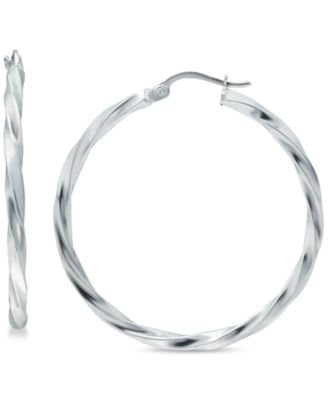 Giani Bernini - Small Twisted Hoop Earrings in Sterling Silver, 25mm