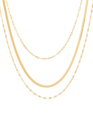 Macy's - Triple Layered Chain Necklace in 10k Gold