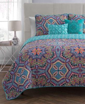 VCNY Home - Yara Reversible 5-Pc. Full/Queen Quilt Set